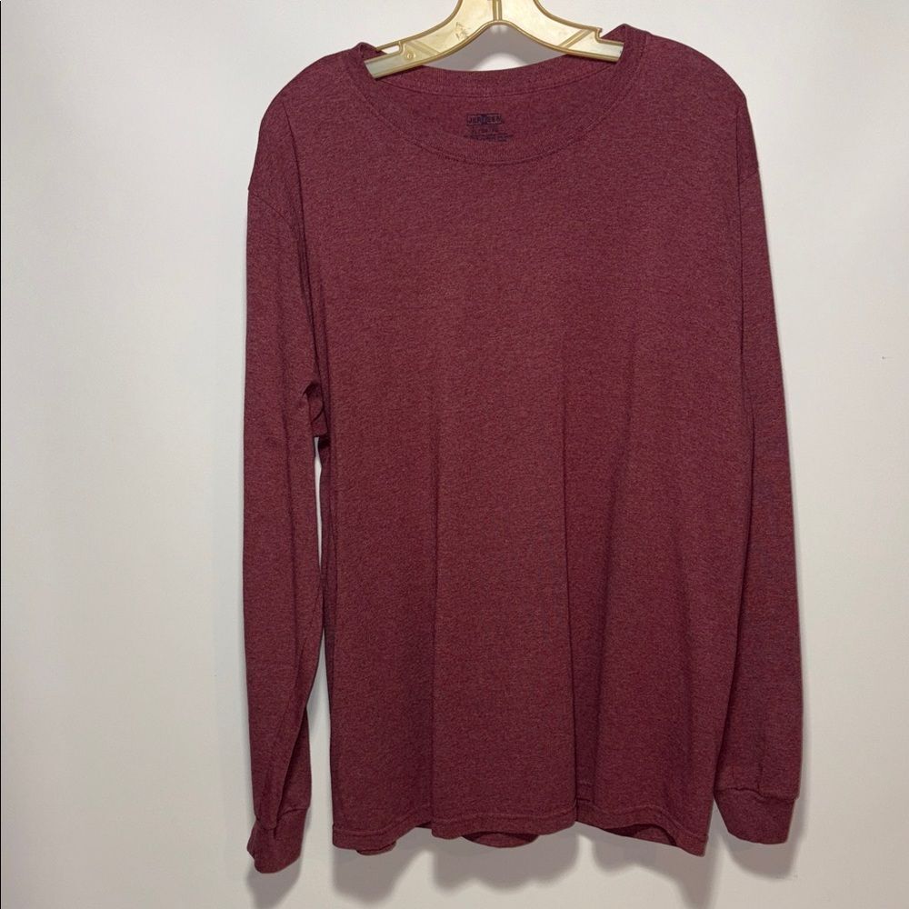 Jerzees Burgundy Long Sleeve Tee